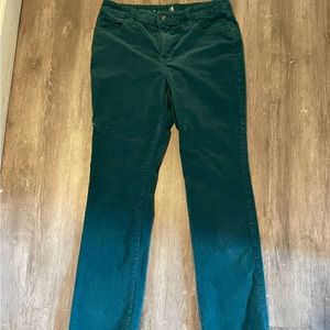 Faux corduroy green pants